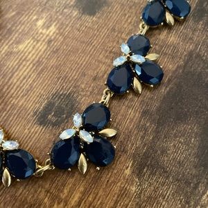 Jcrew Navy Blue Crystal Necklace